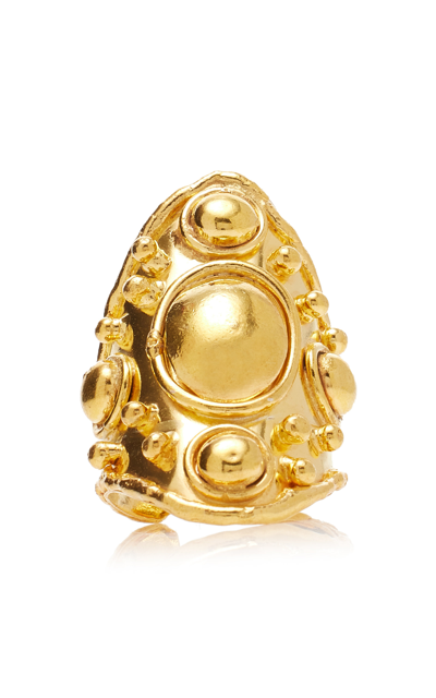 Shop Sylvia Toledano Byzance 22k Gold-plated Ring
