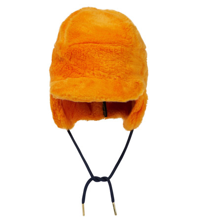 Mini Rodini Faux Fur Hat In Yellow