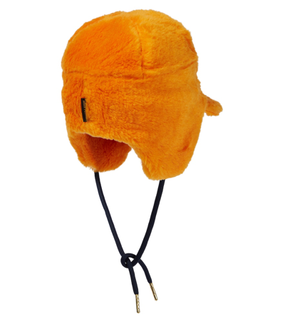 Mini Rodini Faux Fur Hat In Yellow