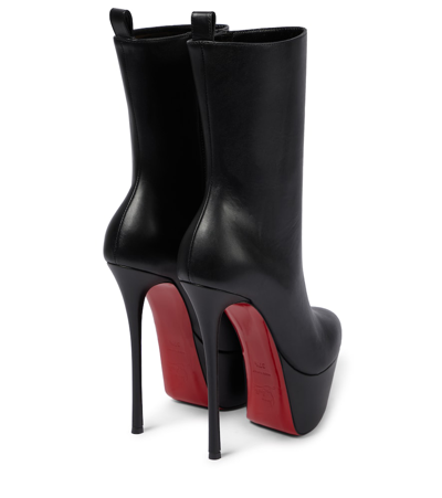 Shop Christian Louboutin Dolly Booty Alta 160 Leather Platform Boots In Black