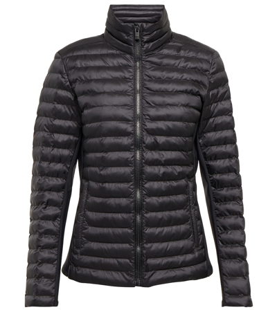 Shop Fusalp Myriam Ribbed-knit Puffer Jacket In Noir