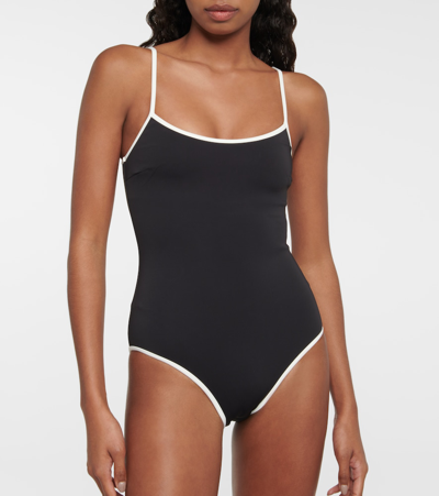 Sir Claude Scoop-neck Swimsuit In Black / Ivory