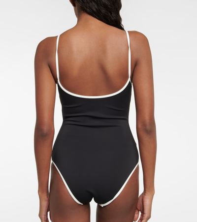 Sir Claude Scoop-neck Swimsuit In Black / Ivory