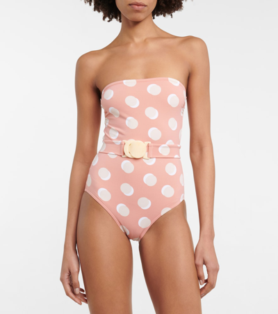 Shop Eres Nuit Lune Bandeau Swimsuit In Lune Coquillage