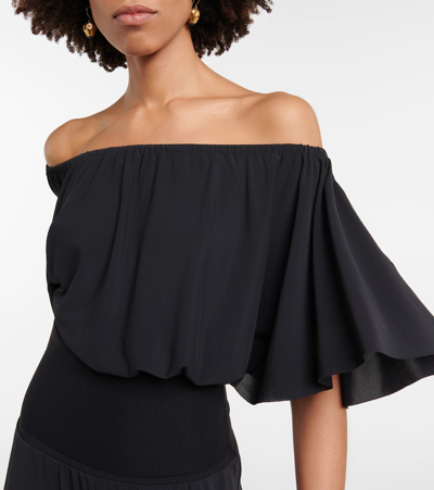 Eres Solal Of-shoulder Blouse In Noir