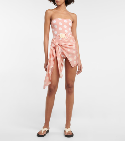 Shop Eres Pluton Wrap Silk Beach Cover-up In Lune Coquillage