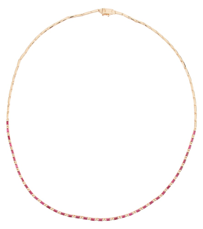 Shop Suzanne Kalan 18kt Rose Gold Necklace With Rubies In Ruby/ Rg