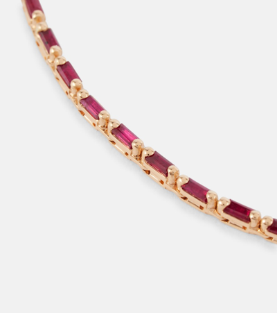 Shop Suzanne Kalan 18kt Rose Gold Necklace With Rubies In Ruby/ Rg