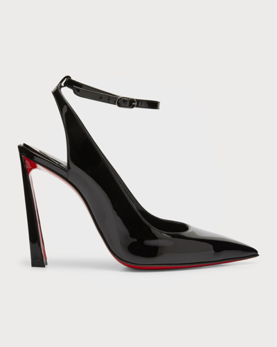 Shop Christian Louboutin Condora Ankle-strap Red Sole Pumps In Black