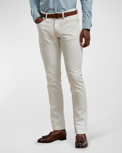 Shop Ralph Lauren Purple Label Men's 5-pocket Japanese Denim Jeans In White