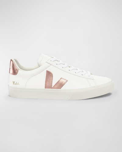 Shop Veja Campo Bicolor Low-top Sneakers In Extra White/nacre
