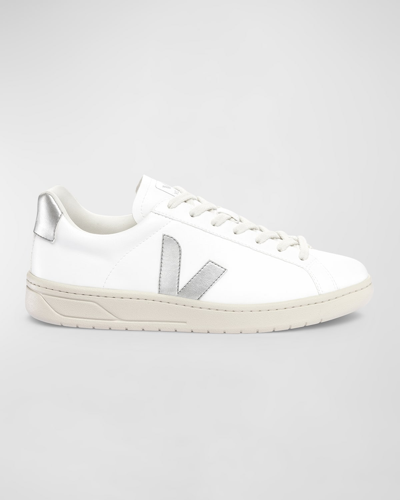 Shop Veja Urca Bicolor Low-top Sneakers In White Silver