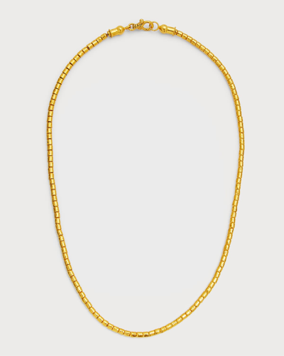 Shop Gurhan Men's 24k Yellow Gold Beaded Necklace, 20"l