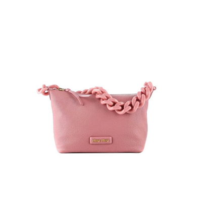 Shop Miu Miu Spirit Logo-patch Bag In Pink