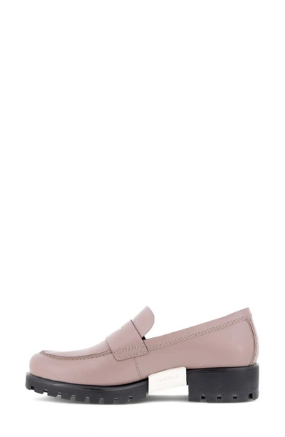 Shop Ecco Modtray Penny Loafer In Rose Wood Leather