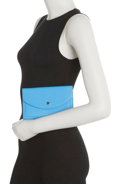 Shop Aimee Kestenberg Terni Leather Flap Wallet In Memphis Blue