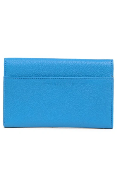 Shop Aimee Kestenberg Terni Leather Flap Wallet In Memphis Blue