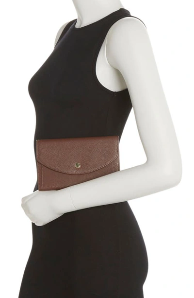 Shop Aimee Kestenberg Terni Leather Flap Wallet In Milk Chocolate