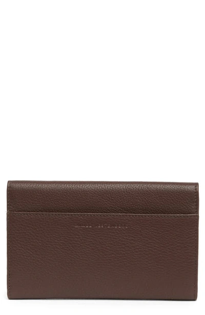 Shop Aimee Kestenberg Terni Leather Flap Wallet In Milk Chocolate