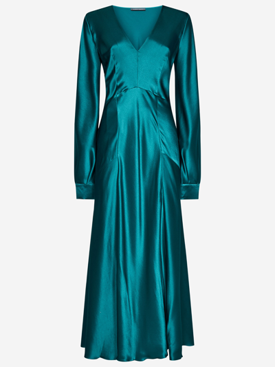 Shop Alberta Ferretti Dress In Green