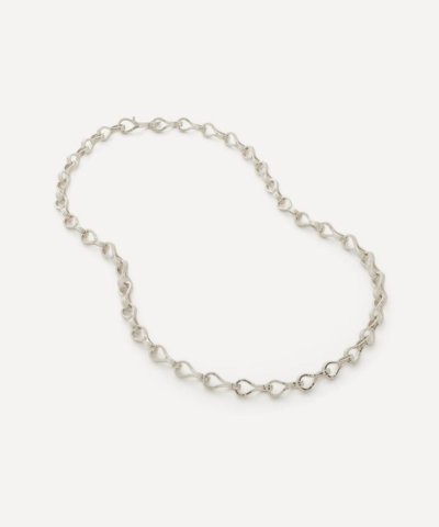Shop Monica Vinader Sterling Silver Infinity Link Chain Necklace