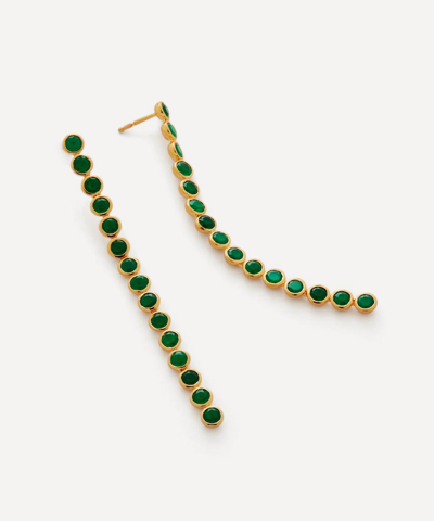 Shop Monica Vinader X Kate Young 18ct Gold-plated Vermeil Silver Gemstone Cocktail Drop Earrings