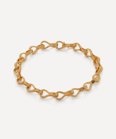 Shop Monica Vinader 18ct Gold-plated Vermeil Silver Infinity Link Chain Bracelet