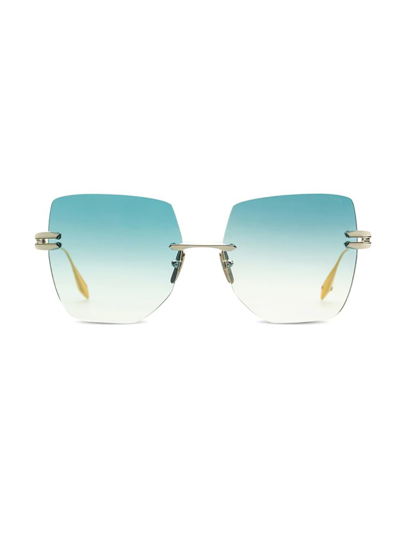 Shop Dita Eyewear Square Frame Sunglasses In Gold