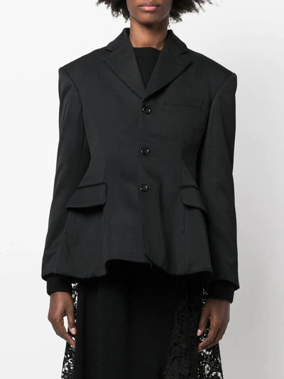 Shop Comme Des Garçons Comme Des Garcons Women Open Back Jacket In Black