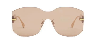 Shop Fendi Fe40067u 30s Shield Sunglasses In Pink