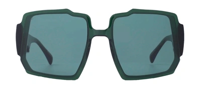 Shop For Art's Sake Moritz Sun Sc4 Geometric Sunglasses In Green