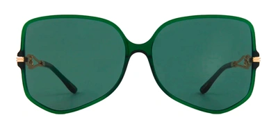 Shop For Art's Sake Voyager Sun Qf3 Geometric Sunglasses In Green