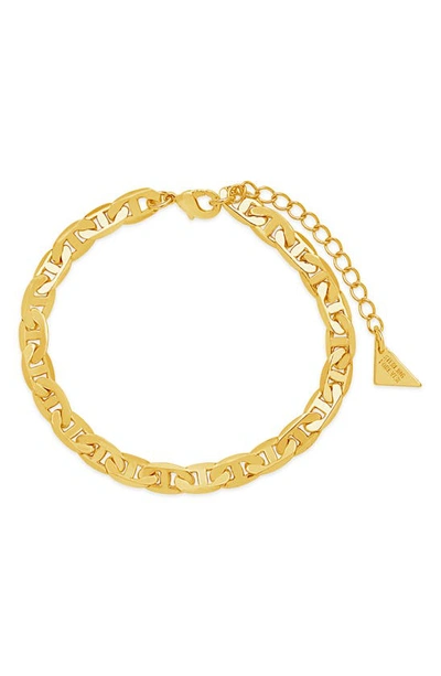 Shop Sterling Forever Anchor Chain Bracelet Set In Gold
