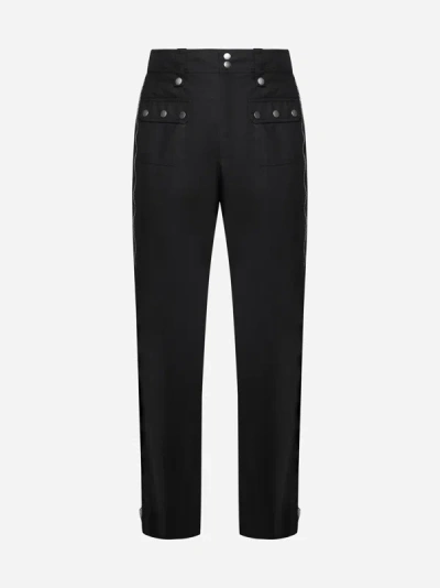 Shop Gucci Nylon Zip Trousers In Black