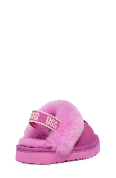 Ugg Funkette Water Resistant Genuine Shearling Trim Clog In Purple Ruby