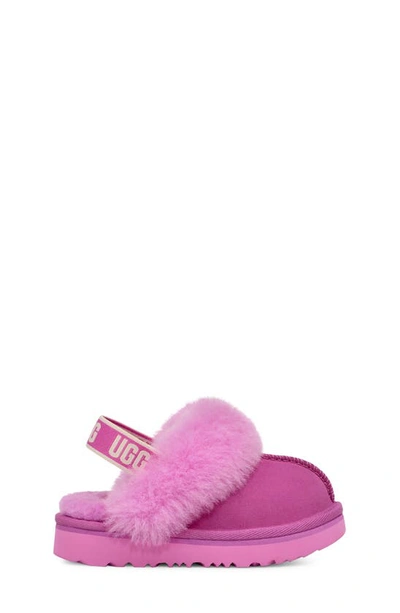 Ugg Funkette Water Resistant Genuine Shearling Trim Clog In Purple Ruby