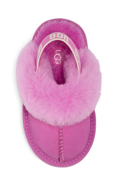Ugg Funkette Water Resistant Genuine Shearling Trim Clog In Purple Ruby