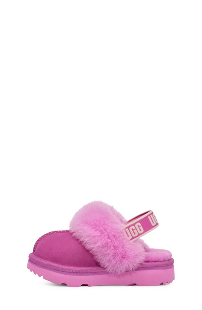 Ugg Funkette Water Resistant Genuine Shearling Trim Clog In Purple Ruby