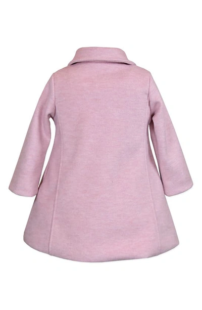 Shop Widgeon Bow Front Coat In Heather Pink