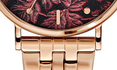 Shop Ted Baker Phylipa Bloom Bracelet Watch, 37mm In Rose Gold/ Multi/ Rose Gold