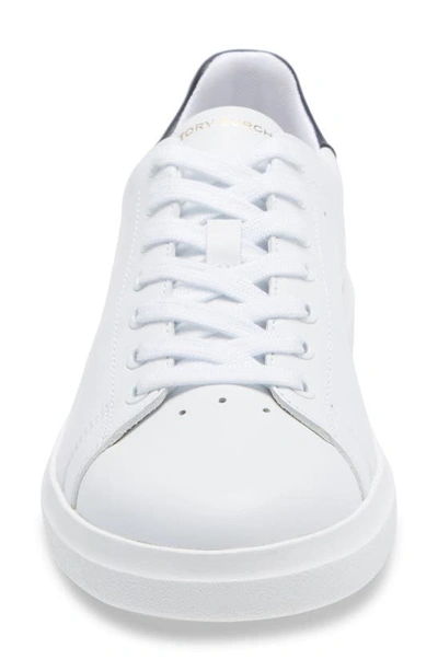 Shop Tory Burch Howell Court Sneaker In Titanium White/ Tory Navy