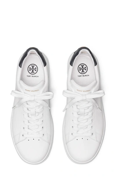 Shop Tory Burch Howell Court Sneaker In Titanium White/ Tory Navy
