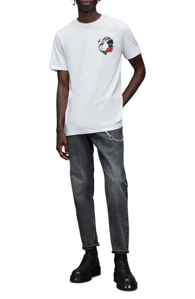 Shop Allsaints Maneater Organic Cotton Graphic Tee In Optic White
