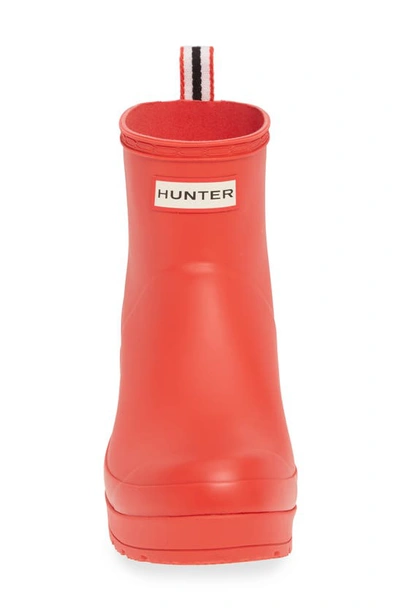 Shop Hunter Original Play Rain Bootie In Logo Red