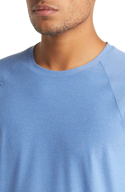 Rhone Crew Neck Long Sleeve T-shirt In Ice Blue Heather