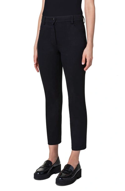 Akris Punto Maru Slim-legs Ankle Stretch Denim Pants In Black