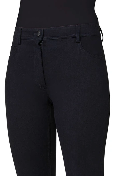 Akris Punto Maru Slim-legs Ankle Stretch Denim Pants In Black