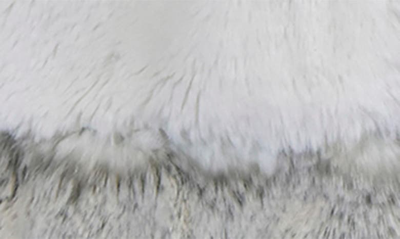 Shop Widgeon Hooded Faux Fur Coat In Snow Rabbit