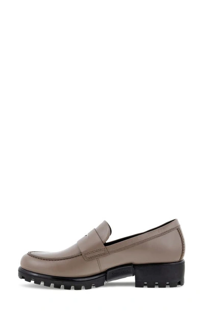 Shop Ecco Modtray Penny Loafer In Taupe Leather