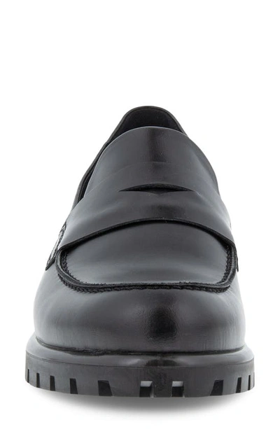 Shop Ecco Modtray Penny Loafer In Black Leather